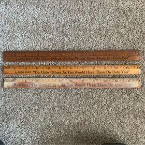 Lot of Three Vintage Coca Cola Bottling Company 12" Wooden Ruler "Good Rule"